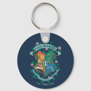 HOGWARTS™ Floral Crest Keychain