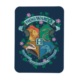 HOGWARTS™ Floral Crest Magnet