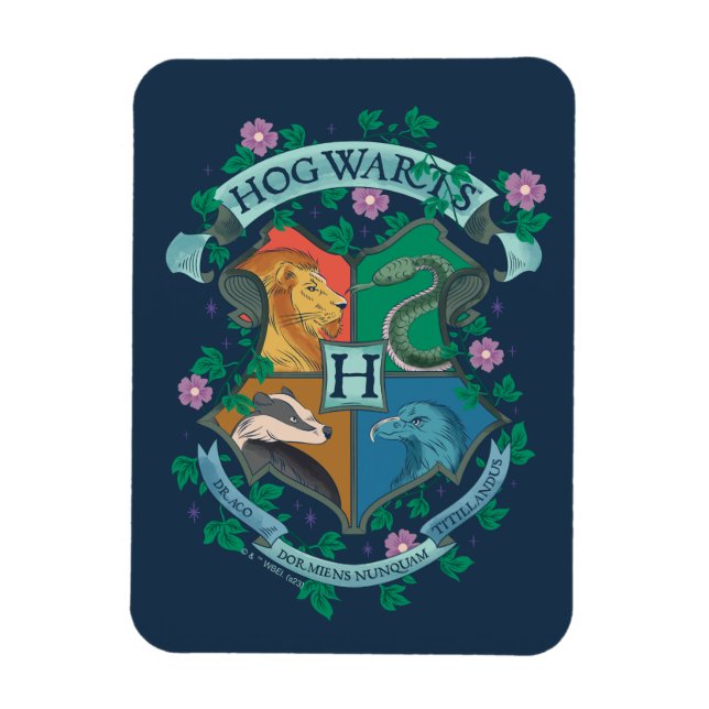 HOGWARTS™ Floral Crest Magnet (Vertical)