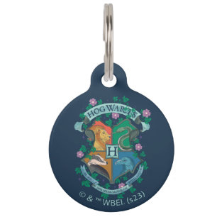 HOGWARTS™ Floral Crest Pet ID Tag