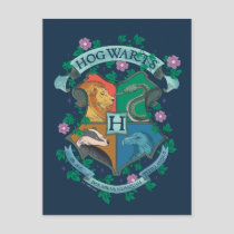 HOGWARTS™ Floral Crest Postcard