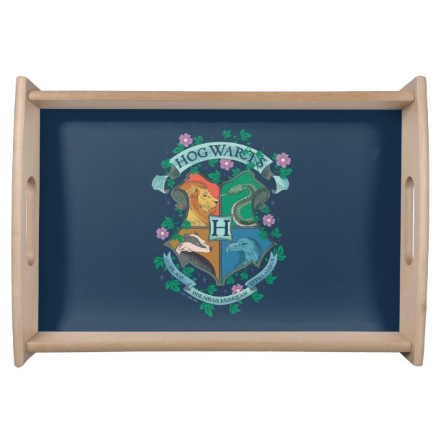 HOGWARTS™ Floral Crest Serving Tray (Front)