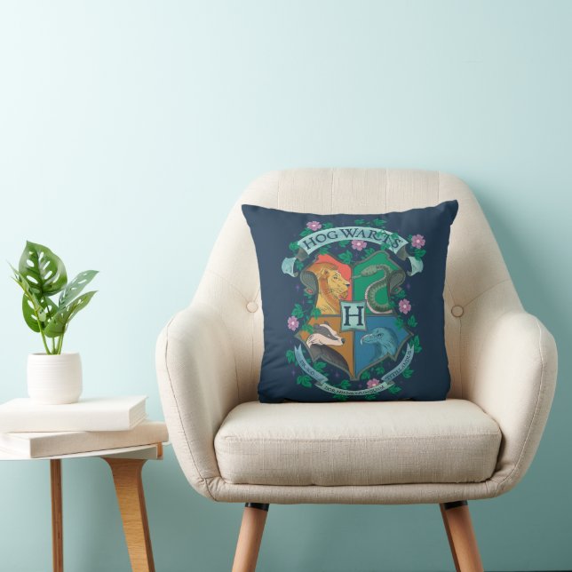 HOGWARTS™ Floral Crest Throw Pillow (Chair)