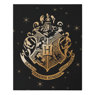 HOGWARTS™ Glistening Golden Crest Faux Canvas Print