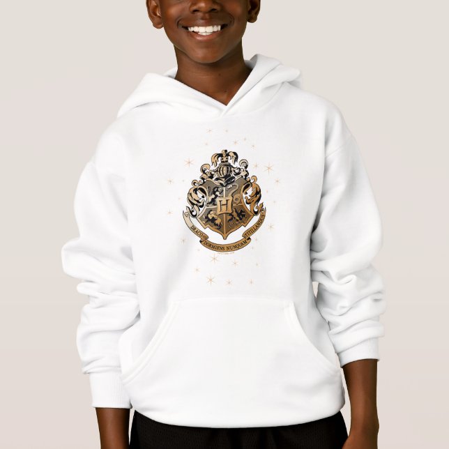 HOGWARTS™ Glistening Golden Crest Hoodie (Front)