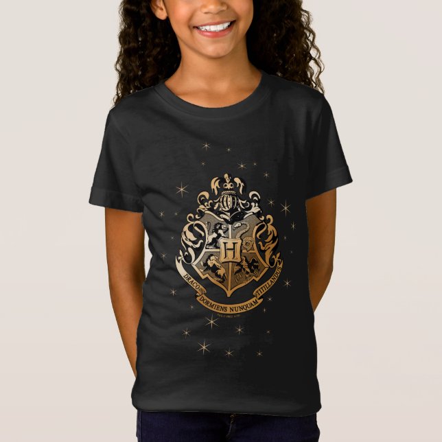 HOGWARTS™ Glistening Golden Crest T-Shirt (Front)