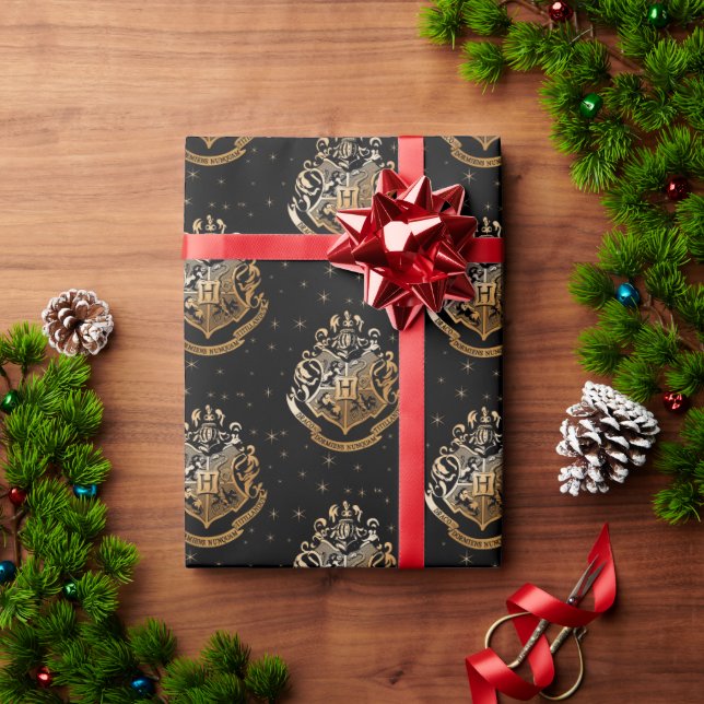 HOGWARTS™ Glistening Golden Crest Wrapping Paper (Holiday Gift)