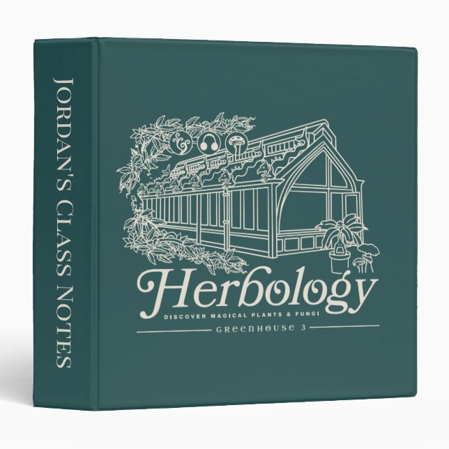 HOGWARTS™ Herbology Greenhouse 3 Ring Binder (Front/Spine)