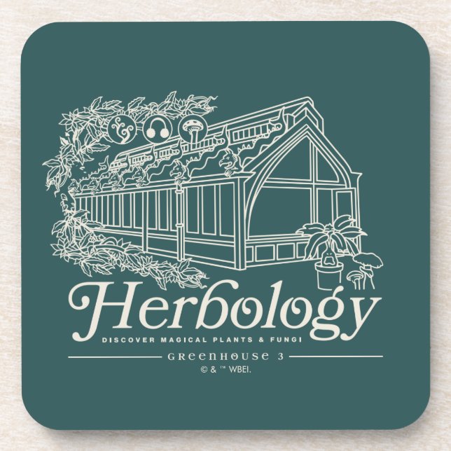 HOGWARTS™ Herbology Greenhouse Beverage Coaster (Front)