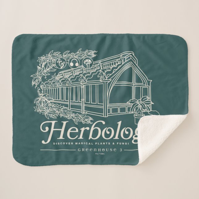 HOGWARTS™ Herbology Greenhouse Sherpa Blanket (Front (Horizontal))