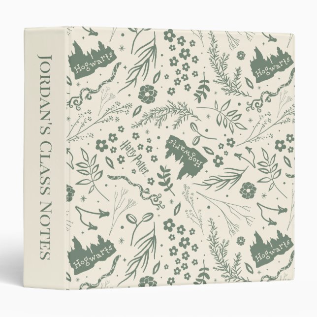 HOGWARTS™ Herbology Magic Pattern 3 Ring Binder (Front/Spine)