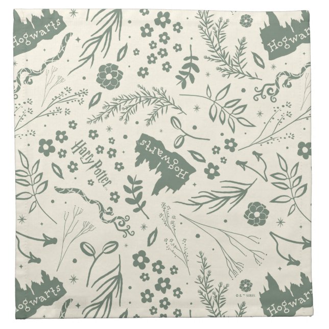 HOGWARTS™ Herbology Magic Pattern Cloth Napkin (Front)