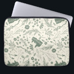 HOGWARTS™ Herbology Magic Pattern Laptop Sleeve<br><div class="desc">This vintage floral pattern features flowers and leaves in silhouette with the HOGWARTS™ Castle. Wrap yourself in a cozy blanket featuring this pattern,  or decorate your room with a throw pillow. Shop this design on more custom Zazzle products for the perfect gift.</div>