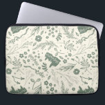 HOGWARTS™ Herbology Magic Pattern Laptop Sleeve<br><div class="desc">This vintage floral pattern features flowers and leaves in silhouette with the HOGWARTS™ Castle. Wrap yourself in a cozy blanket featuring this pattern,  or decorate your room with a throw pillow. Shop this design on more custom Zazzle products for the perfect gift.</div>