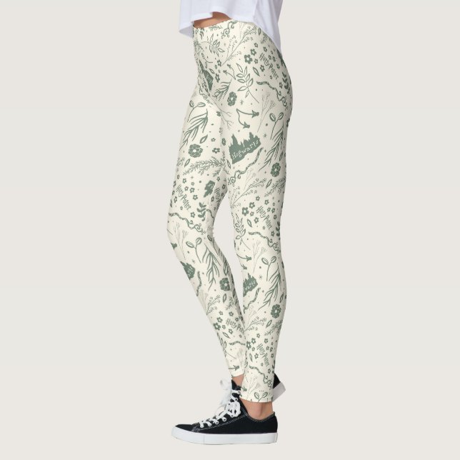 HOGWARTS™ Herbology Magic Pattern Leggings (Left)