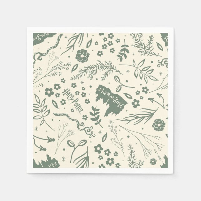 HOGWARTS™ Herbology Magic Pattern Napkins (Front)