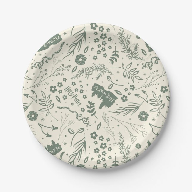 HOGWARTS™ Herbology Magic Pattern Paper Plates (Front)