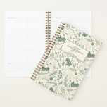 HOGWARTS™ Herbology Magic Pattern Planner<br><div class="desc">This vintage floral pattern features flowers and leaves in silhouette with the HOGWARTS™ Castle. Wrap yourself in a cozy blanket featuring this pattern,  or decorate your room with a throw pillow. Shop this design on more custom Zazzle products for the perfect gift.</div>