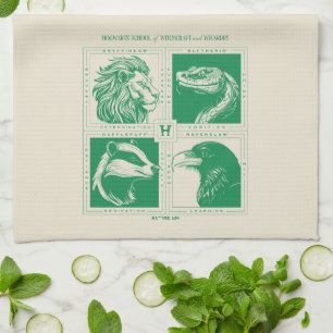 HOGWARTS™ House Animals Grid Kitchen Towel