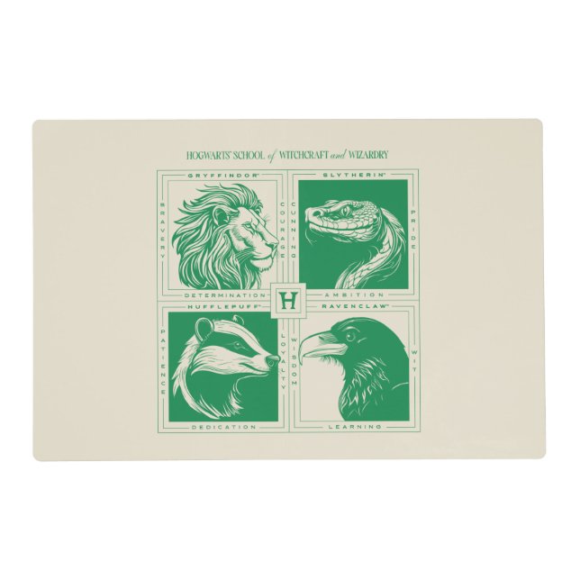 HOGWARTS™ House Animals Grid Placemat (Front)