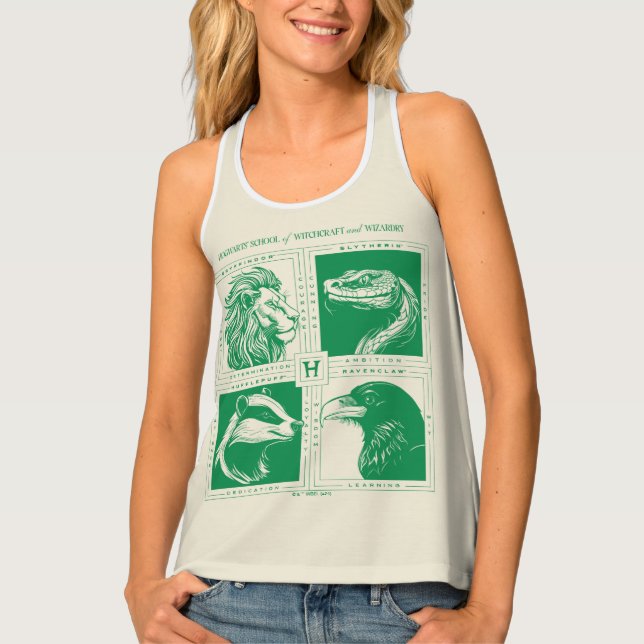 HOGWARTS™ House Animals Grid Tank Top (Front)