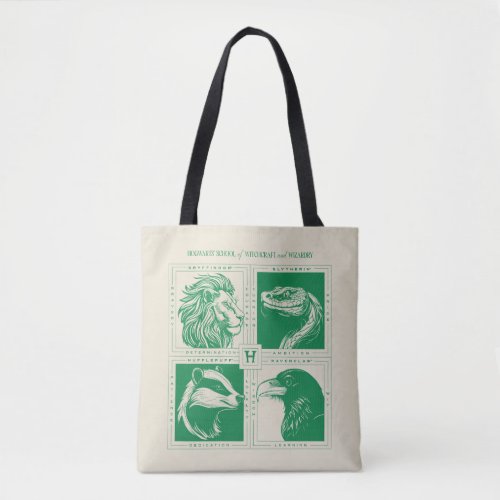 HOGWARTS House Animals Grid Tote Bag