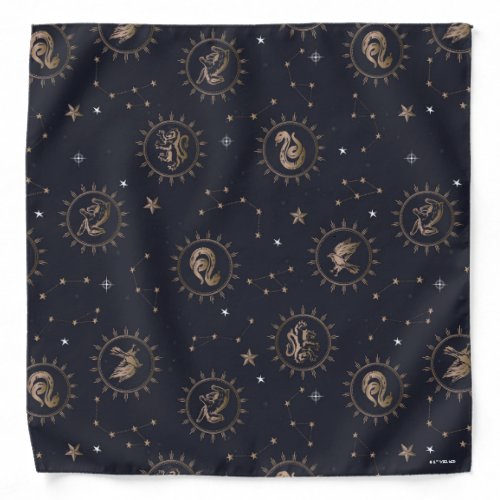 Hogwarts House Crests Constellation Pattern Bandana