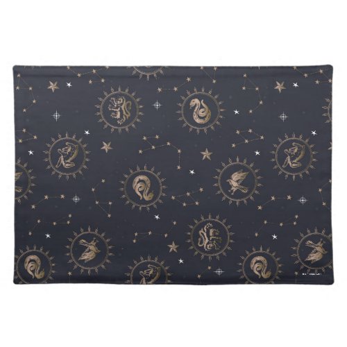 Hogwarts House Crests Constellation Pattern Cloth Placemat