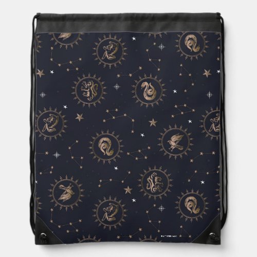 Hogwarts House Crests Constellation Pattern Drawstring Bag