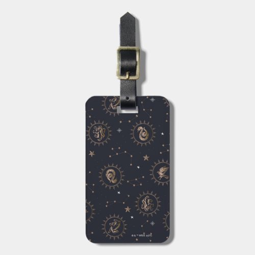 Hogwarts House Crests Constellation Pattern Luggage Tag