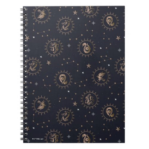 Hogwarts House Crests Constellation Pattern Notebook