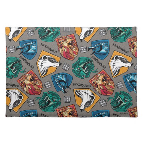 HOGWARTS Houses Crosshatched Pattern Cloth Placemat