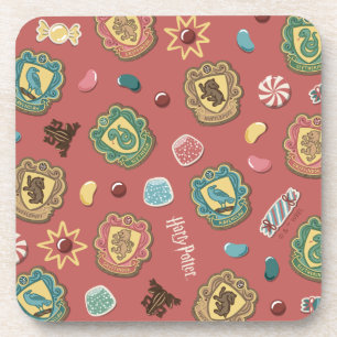 HOGWARTS™ Houses Holiday Cookie Pattern Beverage Coaster