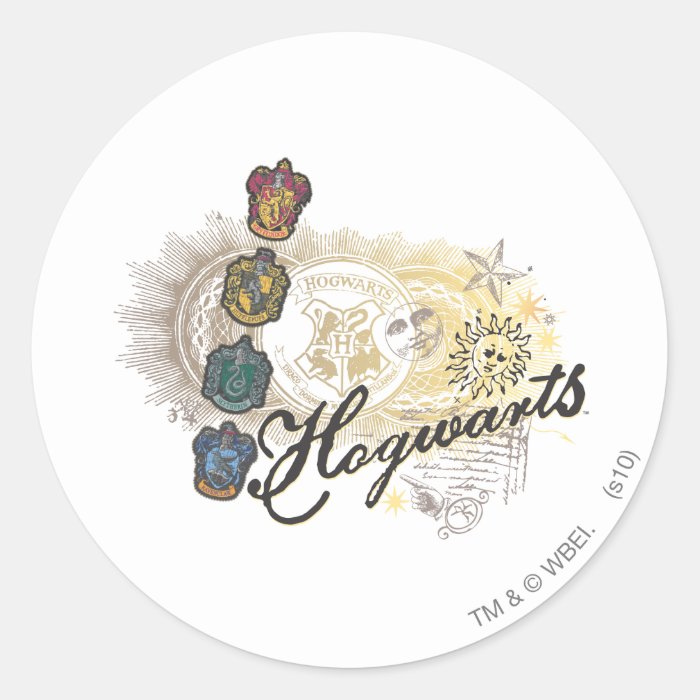 Hogwarts Logo and Professors 2 Stickers