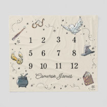 HOGWARTS™ Monthly Milestone Baby Fleece Blanket