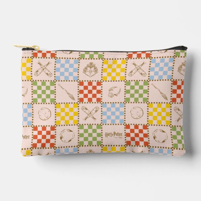 HOGWARTS™ QUIDDITCH™ Team Checker Pattern Accessory Pouch (Front)