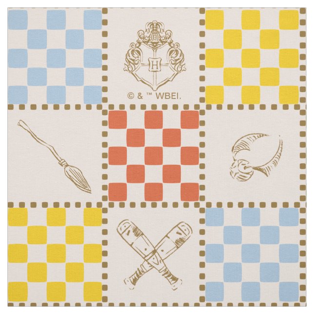 HOGWARTS™ QUIDDITCH™ Team Checker Pattern Fabric (Swatch)