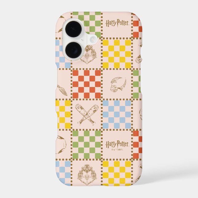 HOGWARTS™ QUIDDITCH™ Team Checker Pattern iPhone Case (Back)