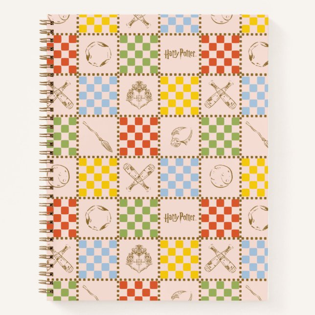 HOGWARTS™ QUIDDITCH™ Team Checker Pattern Notebook (Front)