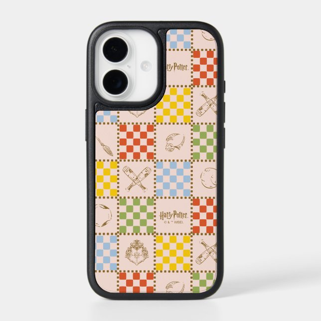 HOGWARTS™ QUIDDITCH™ Team Checker Pattern Otterbox iPhone Case (Back)
