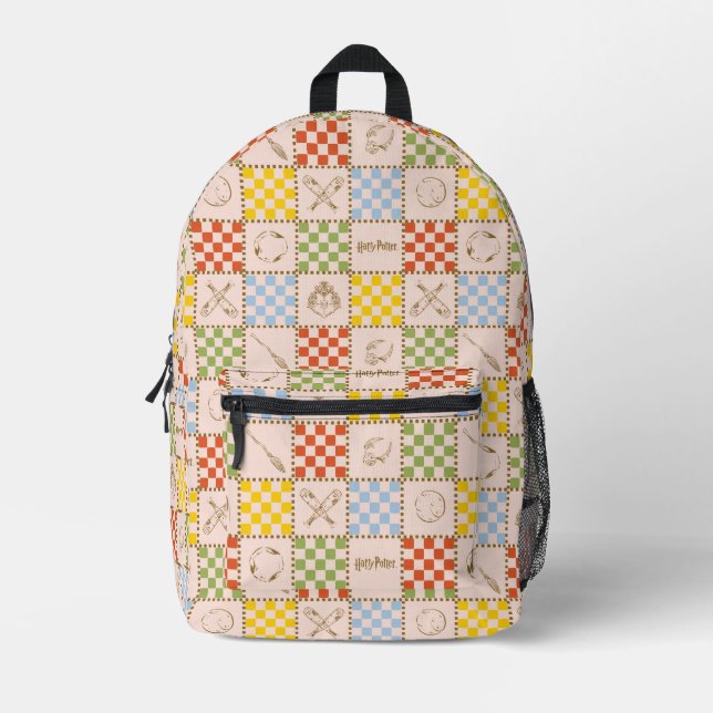 HOGWARTS™ QUIDDITCH™ Team Checker Pattern Printed Backpack (Front)
