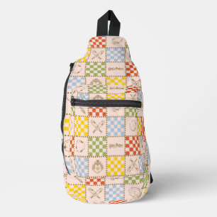 HOGWARTS™ QUIDDITCH™ Team Checker Pattern Sling Bag