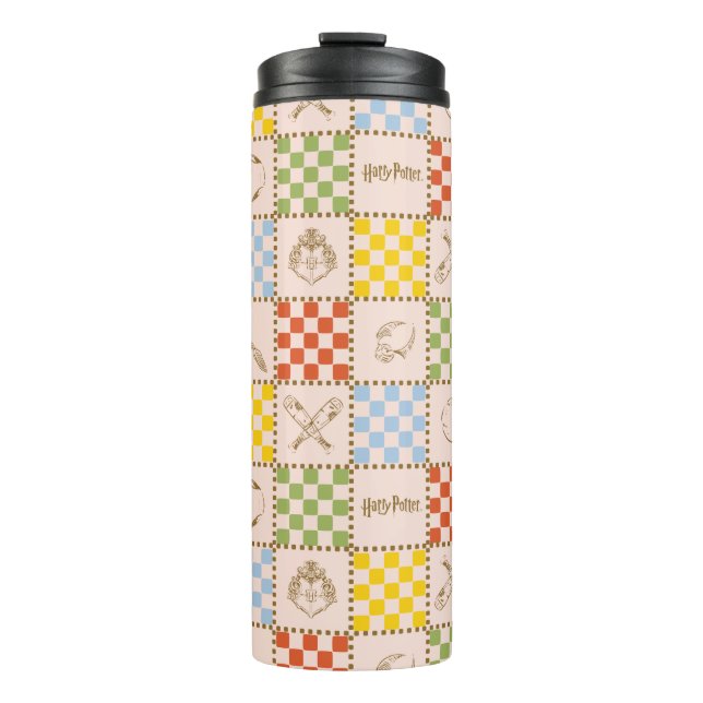 HOGWARTS™ QUIDDITCH™ Team Checker Pattern Thermal Tumbler (Front)