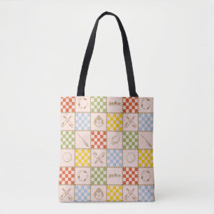 HOGWARTS™ QUIDDITCH™ Team Checker Pattern Tote Bag