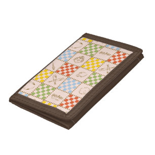 HOGWARTS™ QUIDDITCH™ Team Checker Pattern Tri-fold Wallet