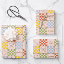 HOGWARTS™ QUIDDITCH™ Team Checker Pattern Wrapping Paper Sheets