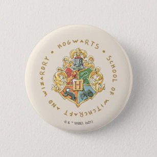 Wizarding World Harry Potter Hogwarts House Crests Button Pins 4pk