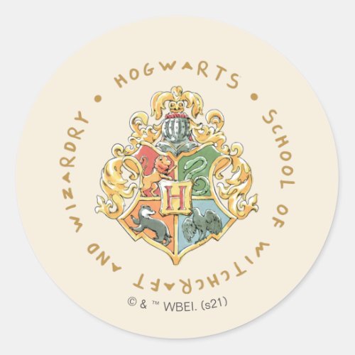 HOGWARTSâ School of Witchcraft and Wizardry Classic Round Sticker