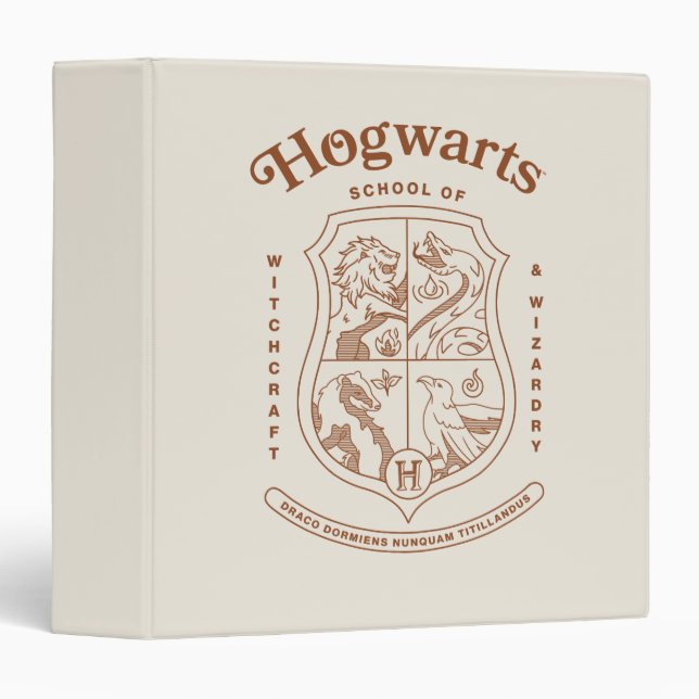 HOGWARTS™ School of Witchcraft and Wizardry Crest 3 Ring Binder (Front/Spine)