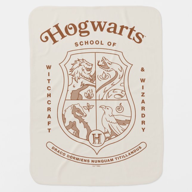 HOGWARTS™ School of Witchcraft and Wizardry Crest Baby Blanket (Front)